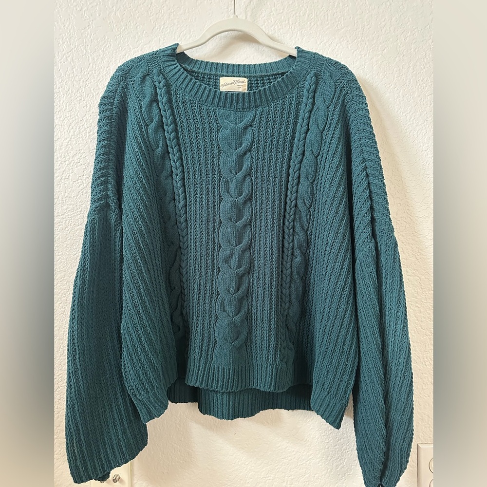Universal Thread Green Cable Knit Sweater - Size XXL
